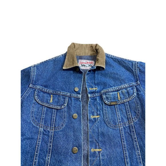 Vintage Lee Storm Rider Jacket Jean Jacket Warm Wool Lined Union Made Coat - Picture 8 of 8